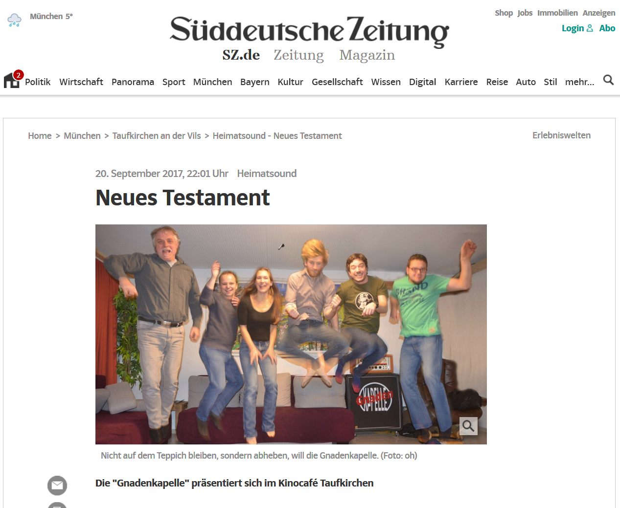 Süddeutsche vom 20.September 2017